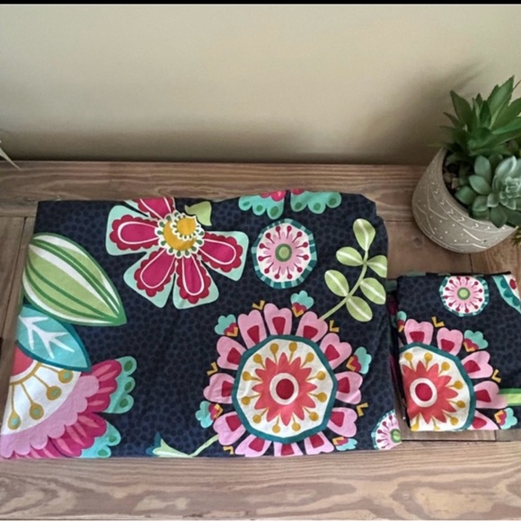 Pottery Barn Teen Navy Floral Duvet & Sham🌸 - Picture 2 of 6